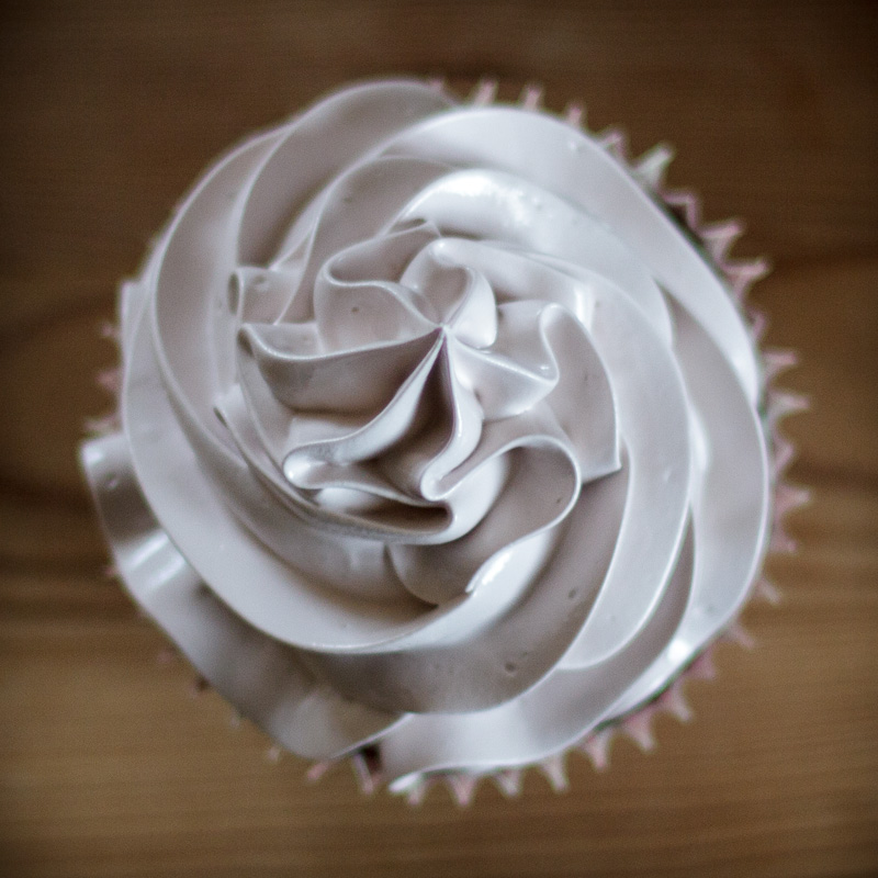 Cupcake med mocca marshmallow frosting